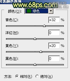 ps处理树林人物图片柔和的暗青色