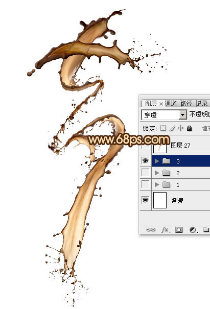 噴濺字，制作巧克力樣式的噴濺字