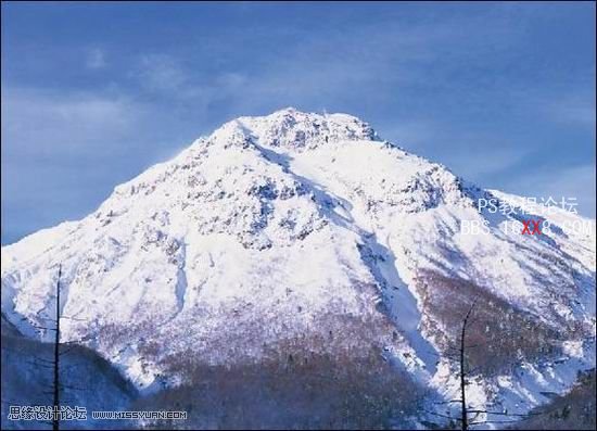 Photoshop把雪山变为火焰山的效果