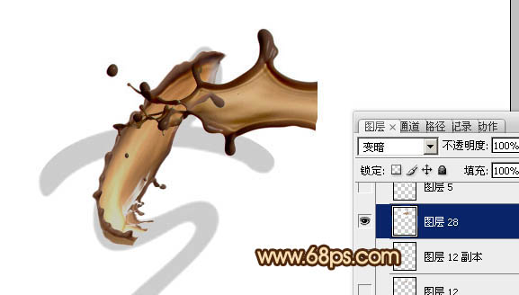 噴濺字，制作巧克力樣式的噴濺字
