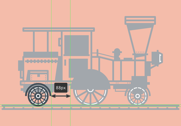 插圖制作，用PS制作復古風格的火車插圖