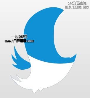 用ps绘制twitter小鸟logo