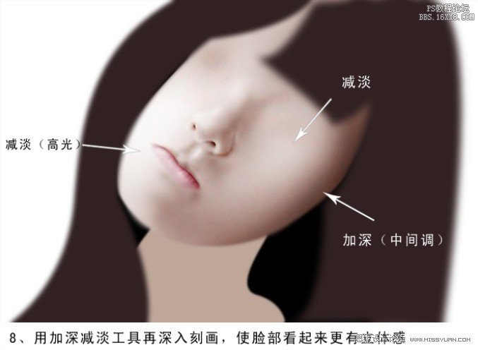 ps绘制逼真可爱的美女教程