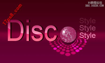 用ps制作DISco风格logo