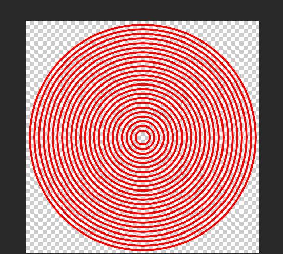 同心圆，用PS中的极坐标制作等距同心圆