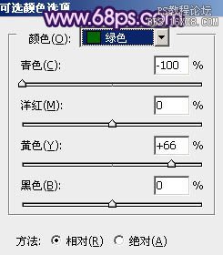 ps處理樹林人物圖片流行的日韓粉藍色