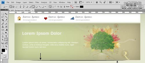 ps创建常见的网页风格教程系列一