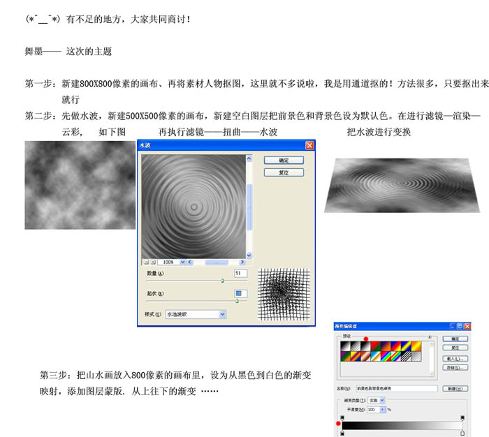 PS合成古典的水墨舞者