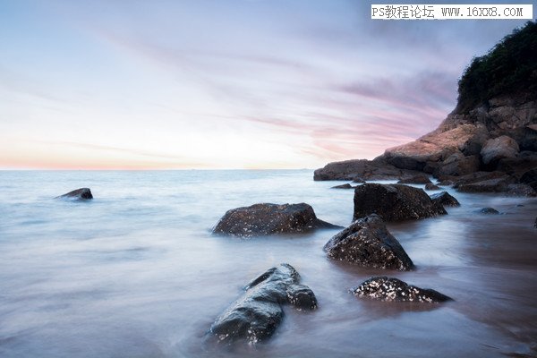 风光照片，用PS调出通透的海景照片