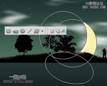 用ps制作夏夜星空浪漫爱情壁纸