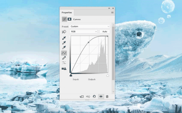 冰雪效果，在PS中合成一个超现实感觉的冰块鱼