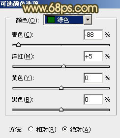 ps非主流经典暗调青黄色