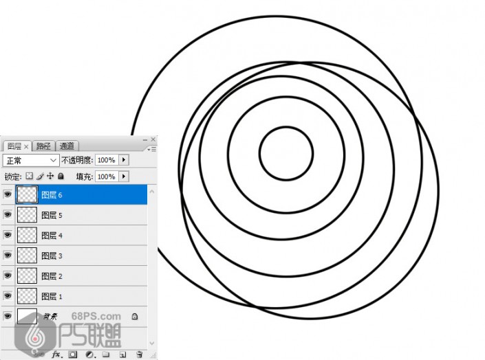 同心圆，PS如何制作同心圆图案