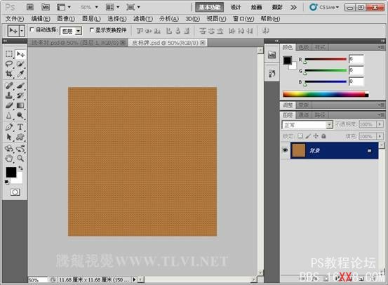 Photoshop CS5百变画笔系列4:照片级皮革质感