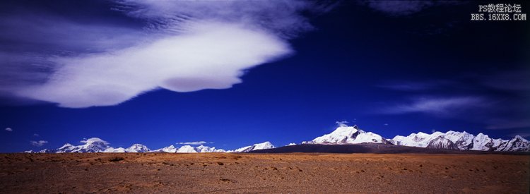 ps调天空西藏蓝