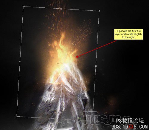PS合成非常震撼的火山噴發字