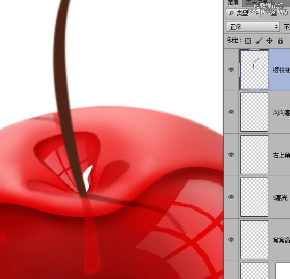 ps鼠绘红色樱桃教程