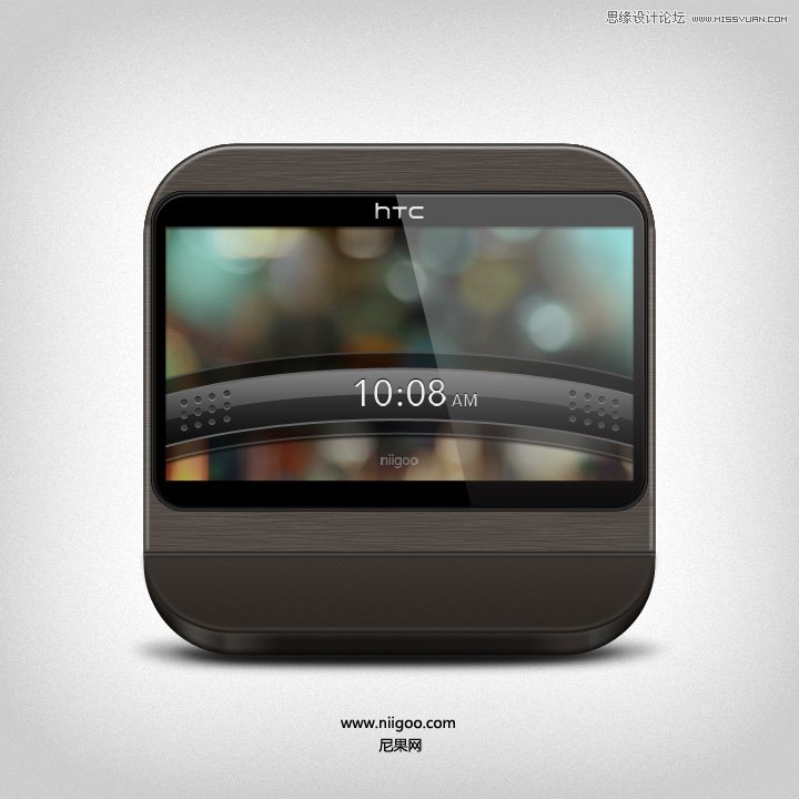 ps绘制质感HTC手机icon图标教程