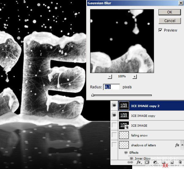 Photoshop教程:设计超酷的冰雪字效果