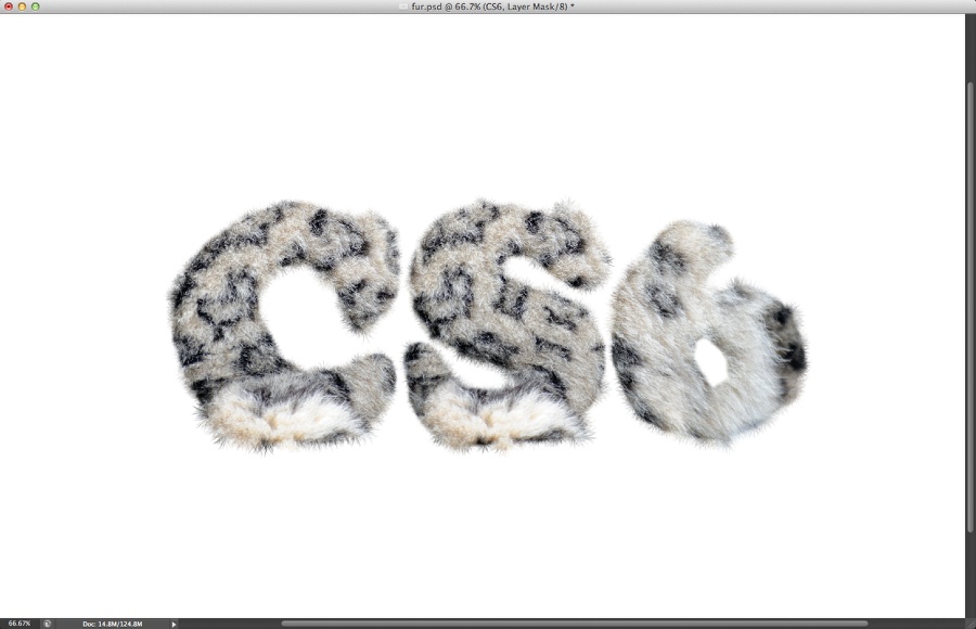 ps CS6毛皮字效果