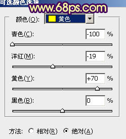 ps非主流柔和黄绿色教程