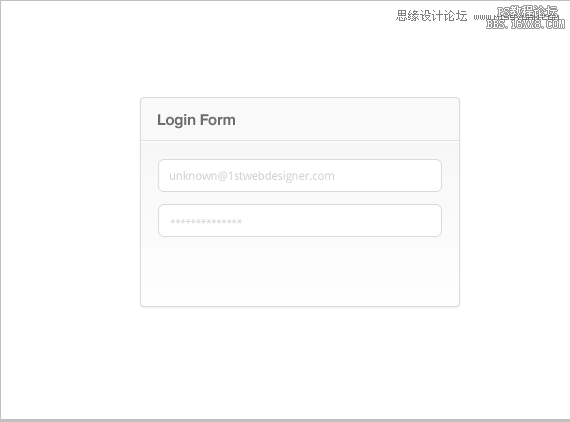 ps設(shè)計(jì)網(wǎng)頁(yè)登錄界面實(shí)例