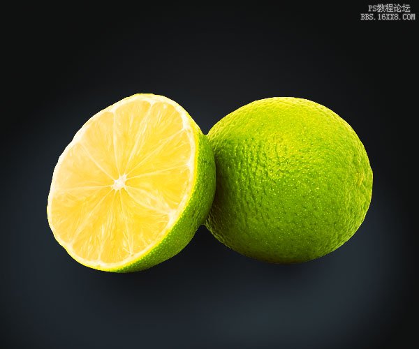 柠檬水果修图教程