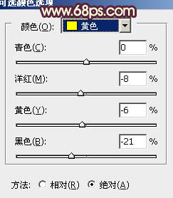 ps給外景人物圖片增加柔和的暖黃色