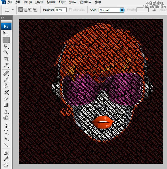 ps制作人脸文字效果教程