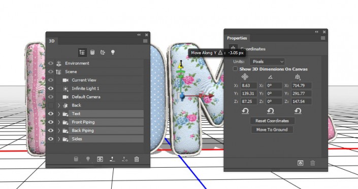 3D功能，通过PS的3D功能制作沙发上的靠枕