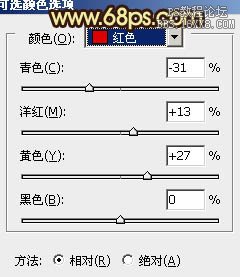 ps處理樹林模特圖片柔和的青褐色