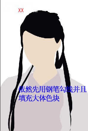 Photoshop鼠绘教程:绘制矢量风格古装美女