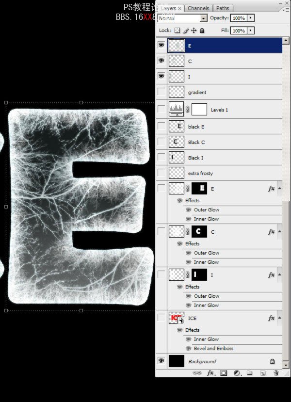 Photoshop教程:设计超酷的冰雪字效果