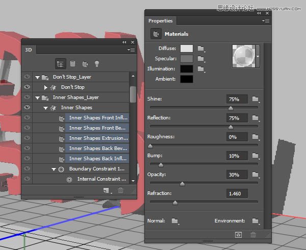 3D字体，通过PS制作红色积木立体文字图片