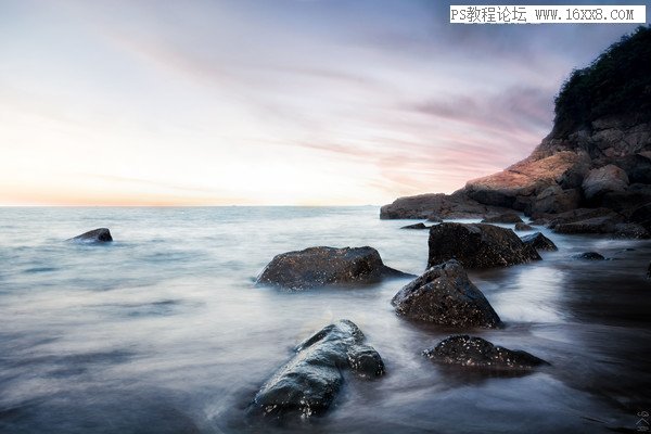 风光照片，用PS调出通透的海景照片