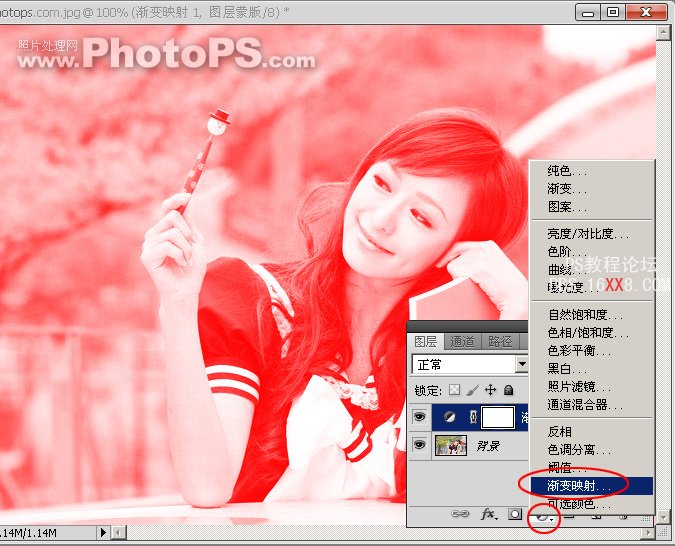 PhotoShop调色教程:应用渐变映射调色的方法