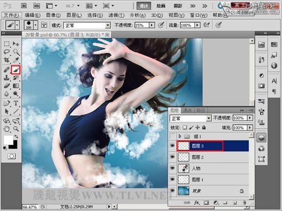 ps CS5筆刷實用教程-PS出心型云彩圖案