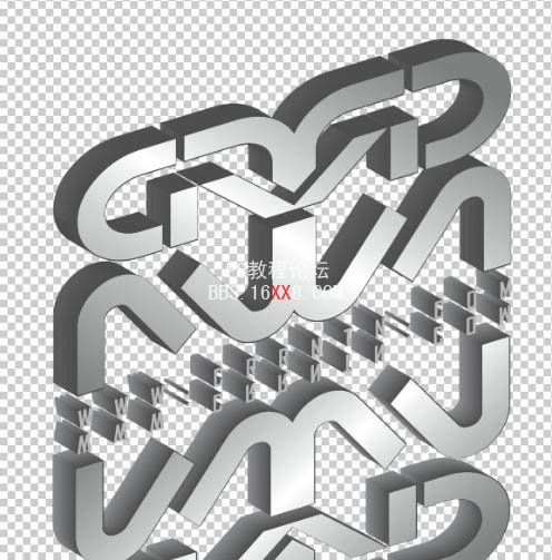 PS与Ai结合制作超酷的灰色金属质感立体字