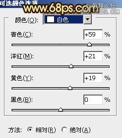 ps處理樹林模特圖片柔和的青褐色