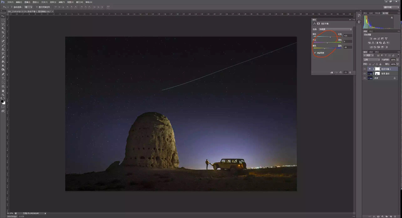 夜空照片，星空风景照片后期实例