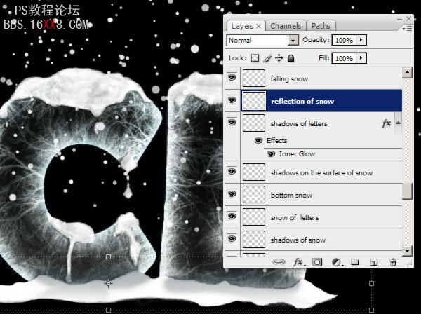 Photoshop教程:設計超酷的冰雪字效果