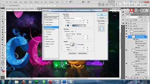 Photoshop制造绚丽多彩的3D文字效果