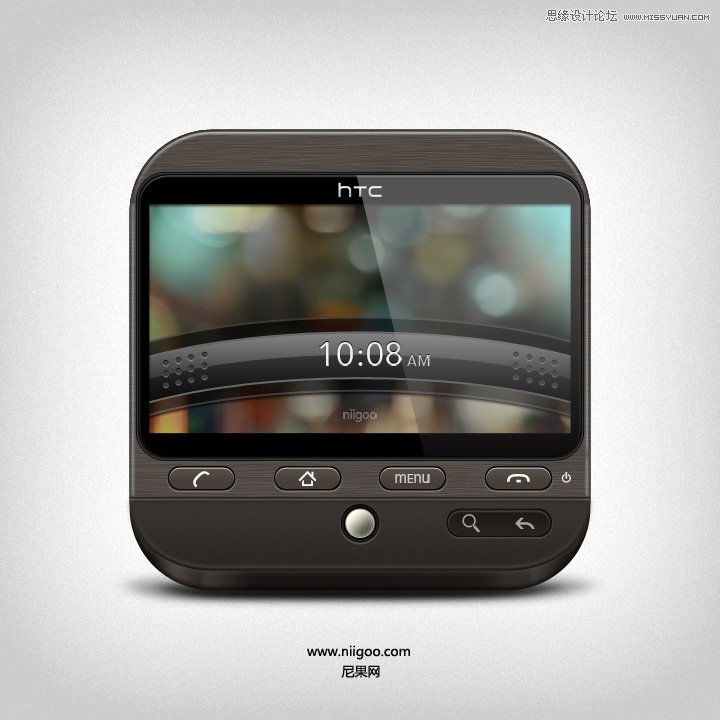 ps绘制质感HTC手机icon图标教程