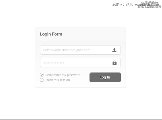 ps設(shè)計(jì)網(wǎng)頁(yè)登錄界面實(shí)例