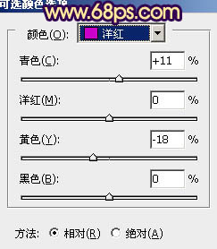 Photosho處理樹林美女圖片柔和的暗調暖