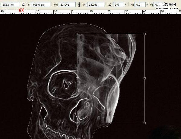 PS合成教程:制作骷髅烟雾禁烟标志