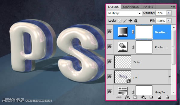 ps制作塑料效果的立体字教程