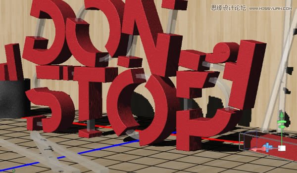 3D字体，通过PS制作红色积木立体文字图片