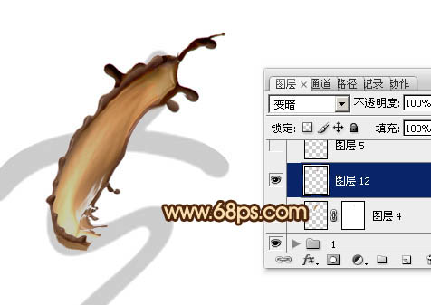 噴濺字，制作巧克力樣式的噴濺字