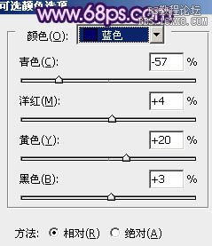 ps處理樹(shù)林人物圖片流行的日韓粉藍(lán)色